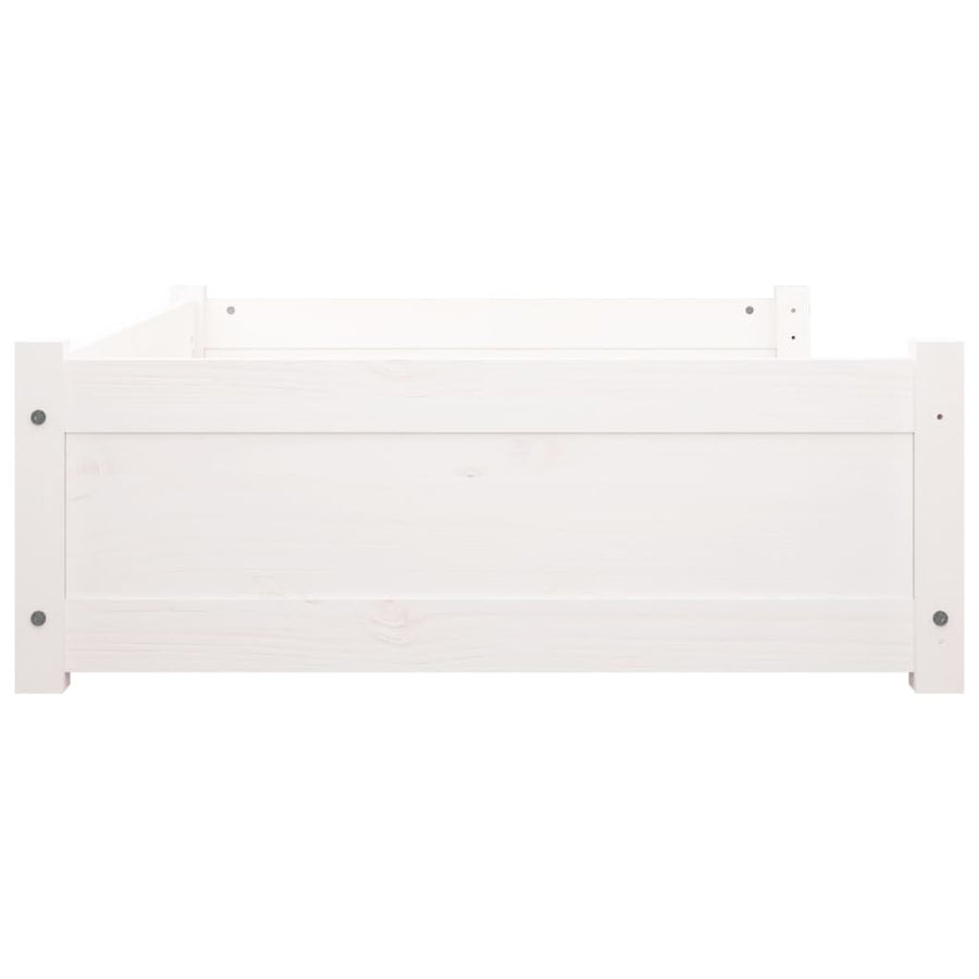 Hondenmand 105,5X75,5X28 Cm Massief Grenenhout Wit