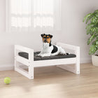Hondenmand massief grenenhout wit 55,5x45,5x28 cm