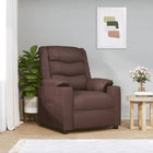 Fauteuil verstelbaar kunstleer bruin