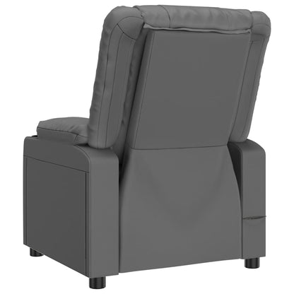 Fauteuil verstelbaar kunstleer grijs