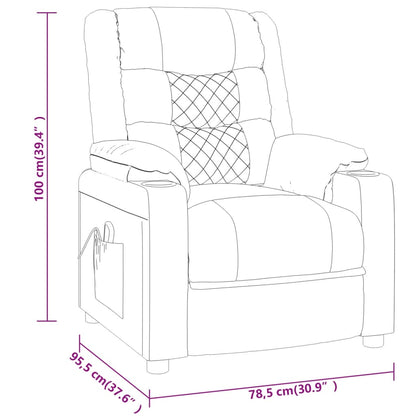 Fauteuil verstelbaar kunstleer wijnrood