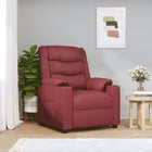 Fauteuil verstelbaar kunstleer wijnrood 78.5x95.5x100 cm