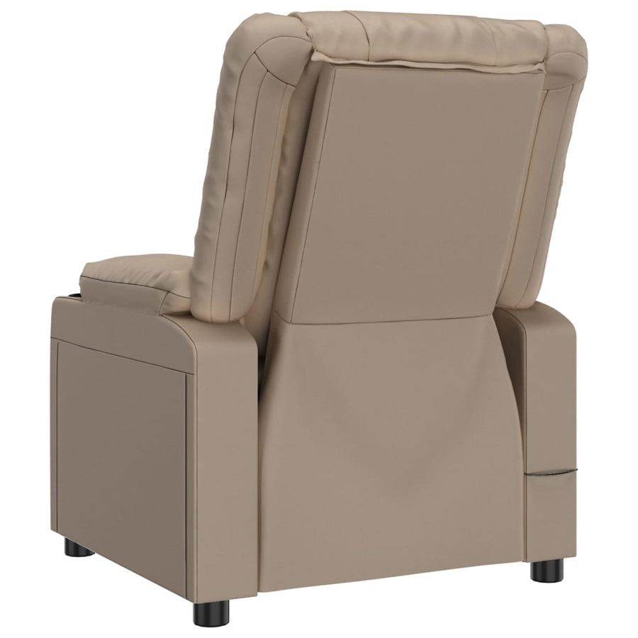 Fauteuil verstelbaar kunstleer cappuccinokleurig