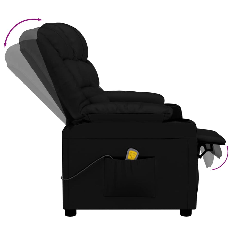 Massagestoel Kunstleer Zwart