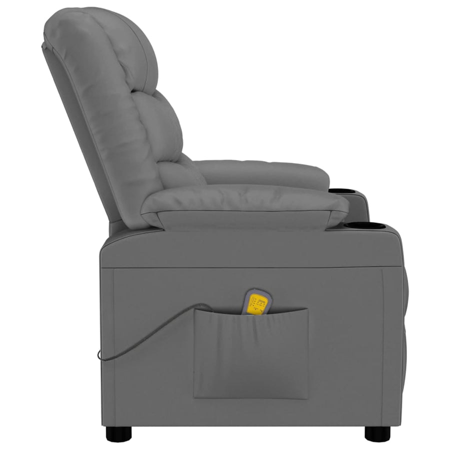 Massagestoel kunstleer grijs