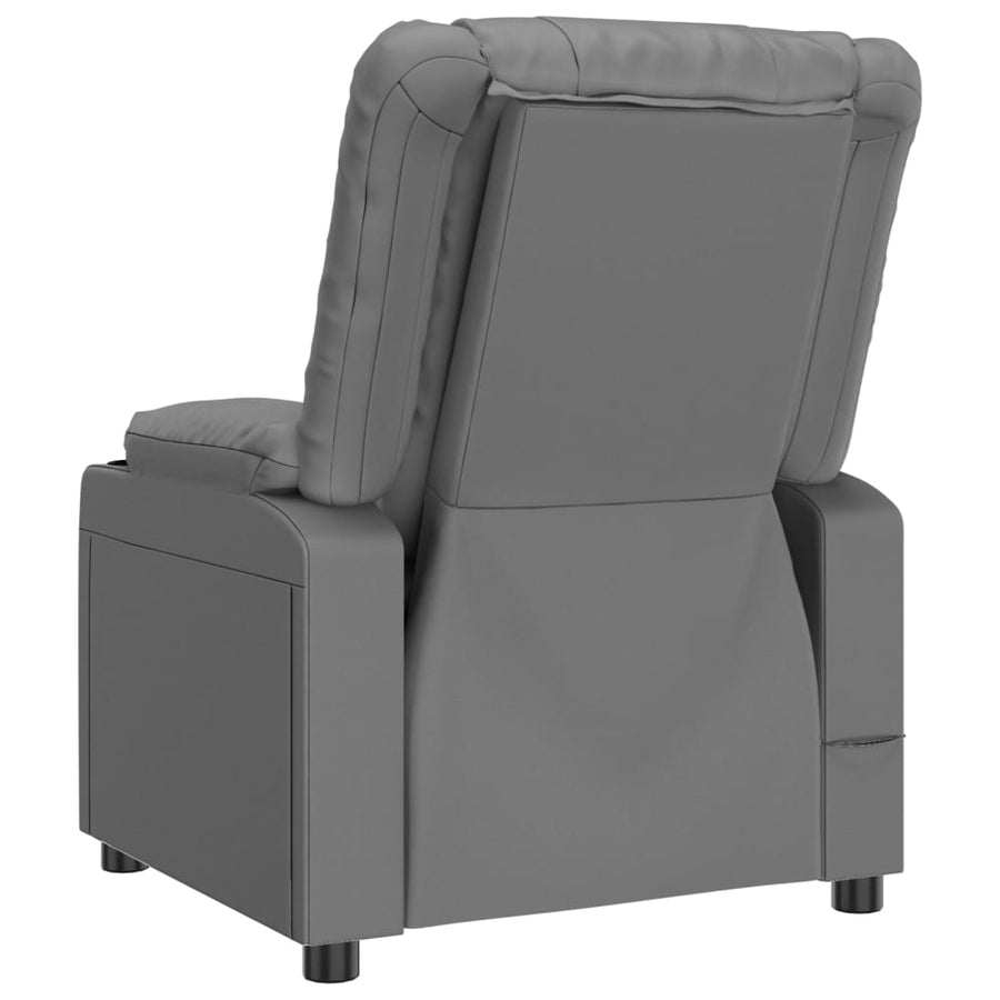 Massagestoel kunstleer grijs