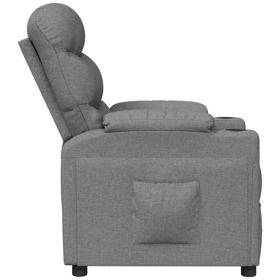 Fauteuil Verstelbaar Stof Lichtgrijs 1