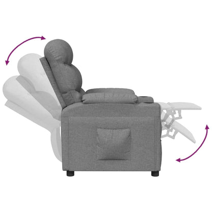 Fauteuil Verstelbaar Stof Lichtgrijs 1