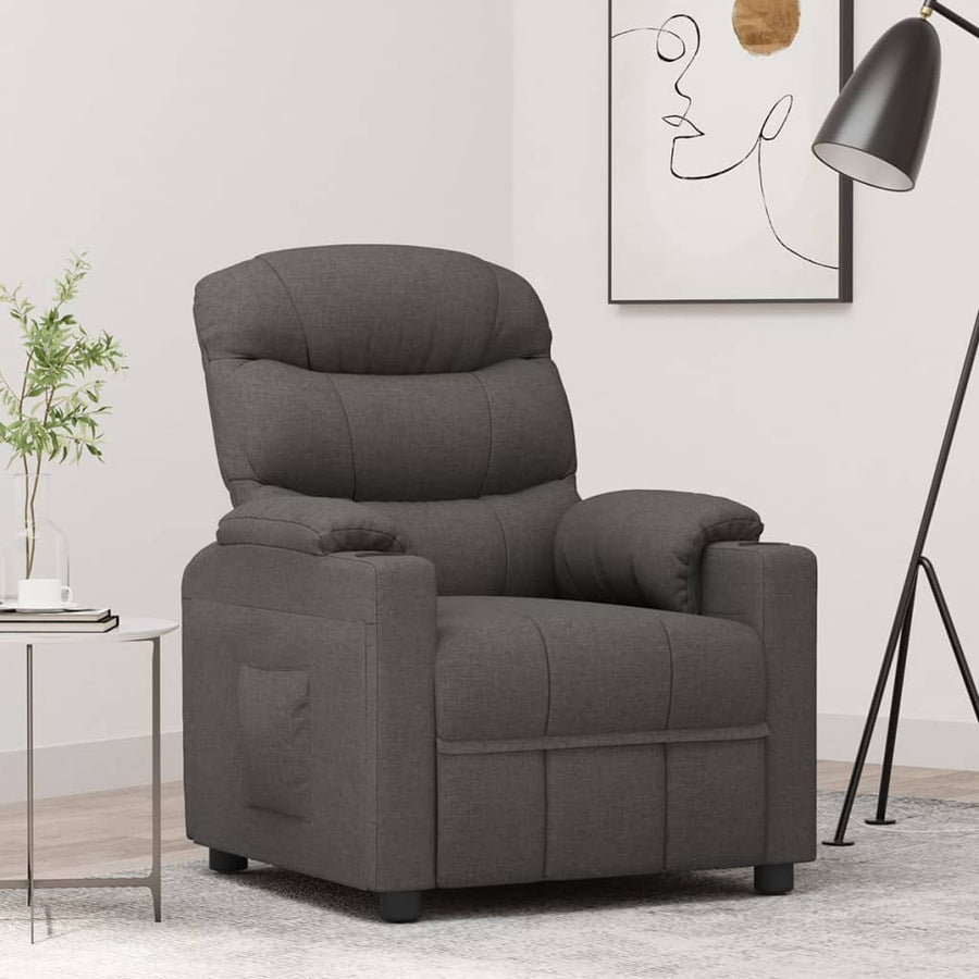 Fauteuil Verstelbaar Stof Donkergrijs 1