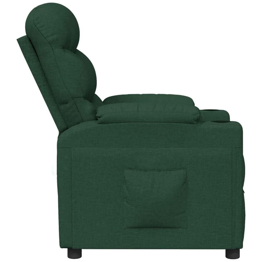 Fauteuil verstelbaar stof donkergroen