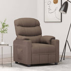 Fauteuil verstelbaar stof taupe