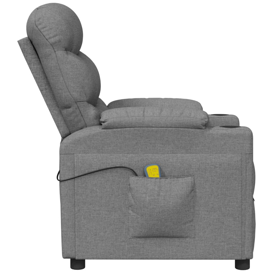 Massagestoel Stof Lichtgrijs