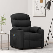 Massagestoel stof zwart 75.5x92x105 cm