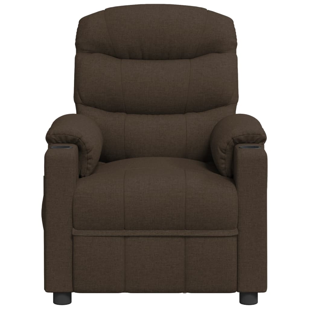 Massagestoel Stof Donkerbruin