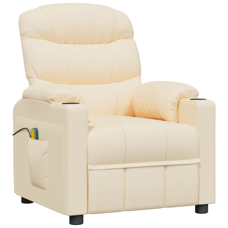 Massagestoel stof crèmekleurig