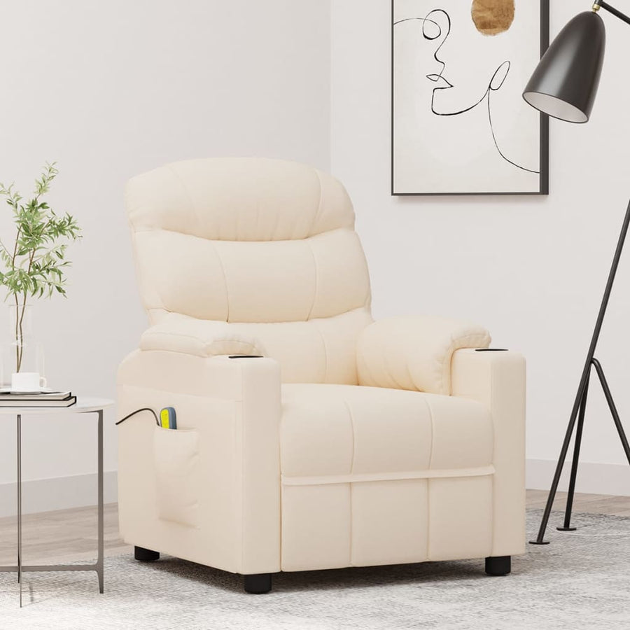 Massagestoel stof crèmekleurig