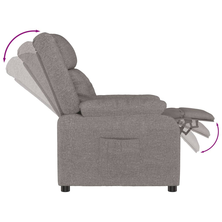 Fauteuil Verstelbaar Stof Taupe