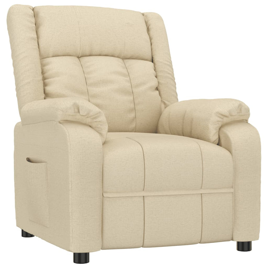 Fauteuil Verstelbaar Stof Crèmekleurig