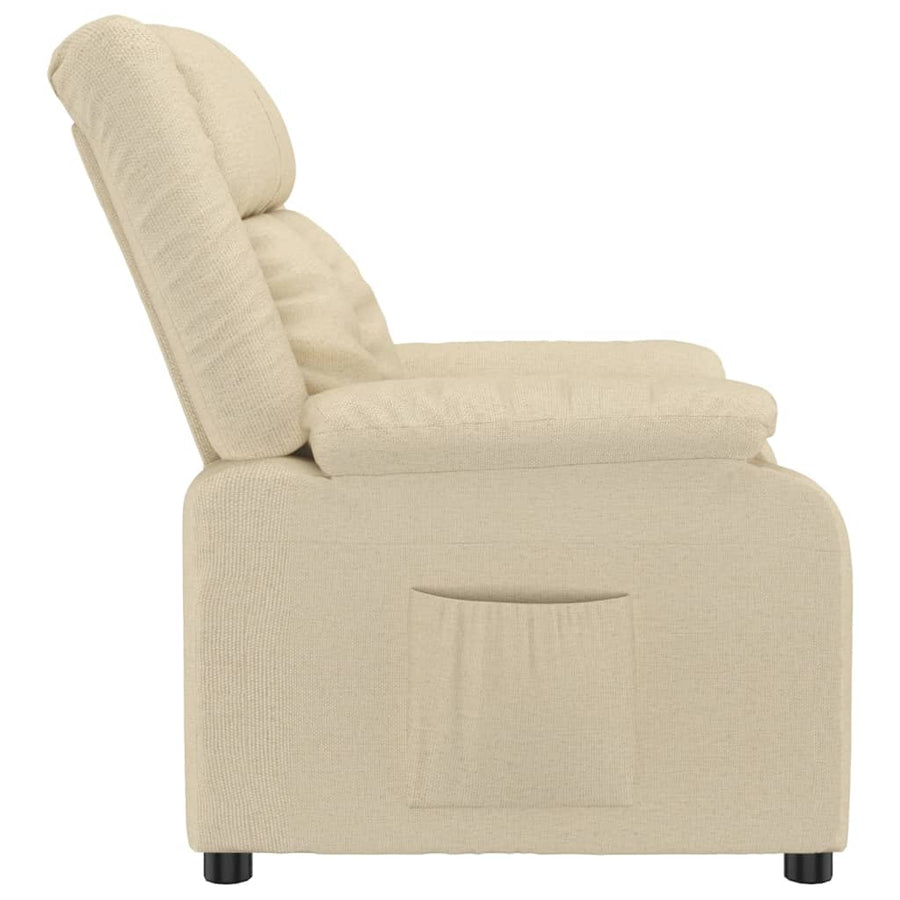 Fauteuil Verstelbaar Stof Crèmekleurig