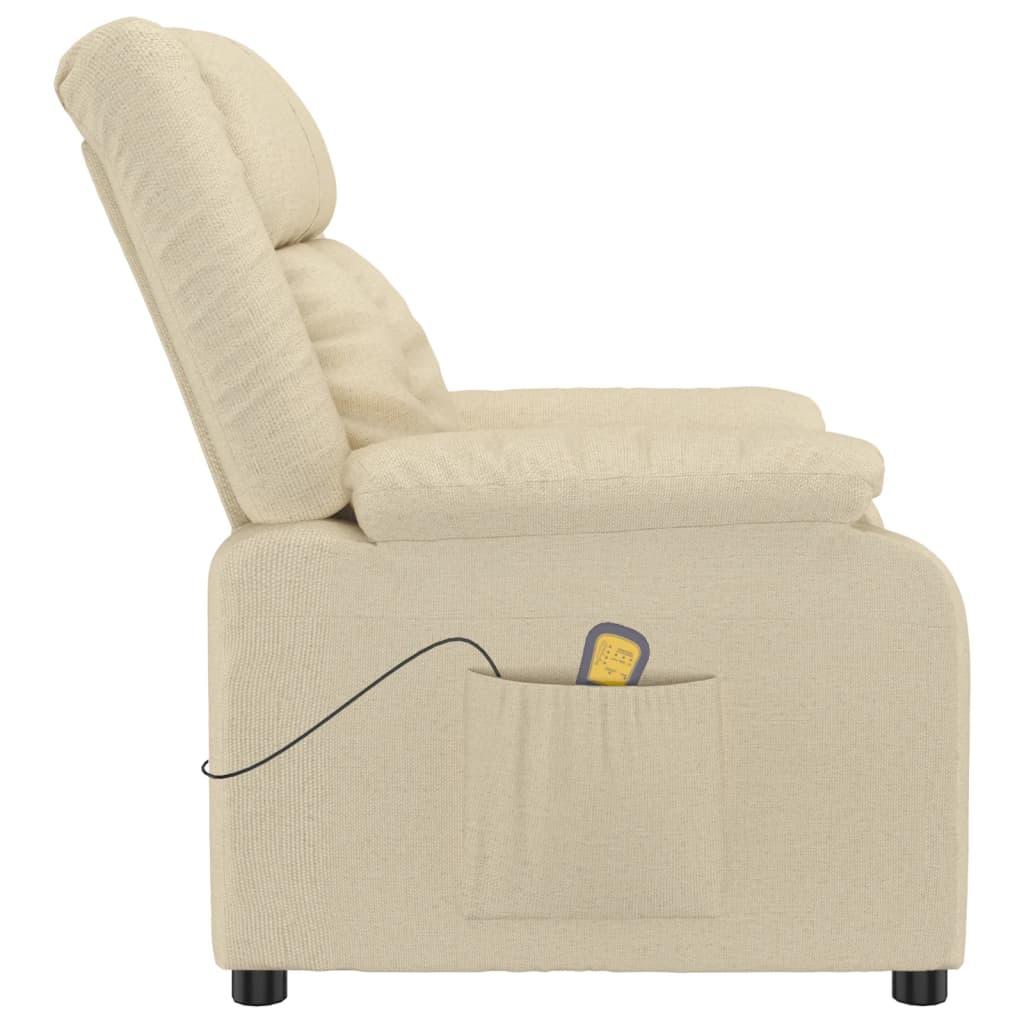 Massagestoel Stof Crèmekleurig