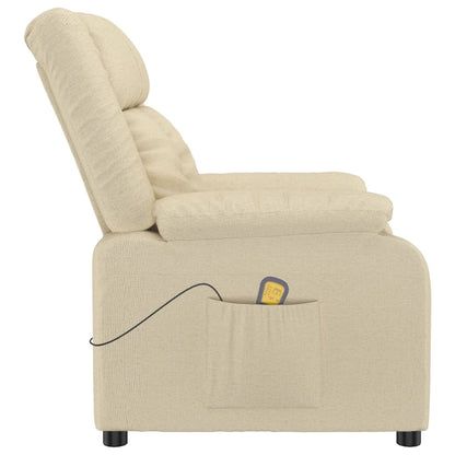 Massagestoel Stof Crèmekleurig
