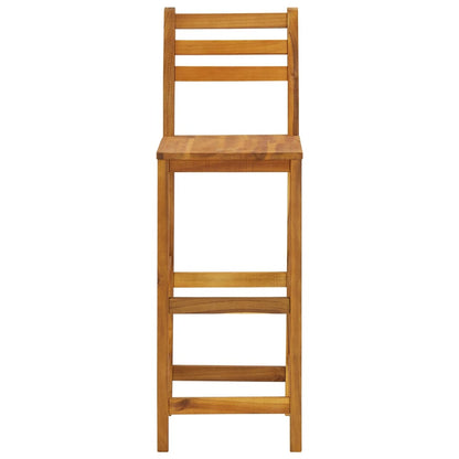 5-Delige Tuinbarset Massief Acaciahout Barstoelen met rugleuning