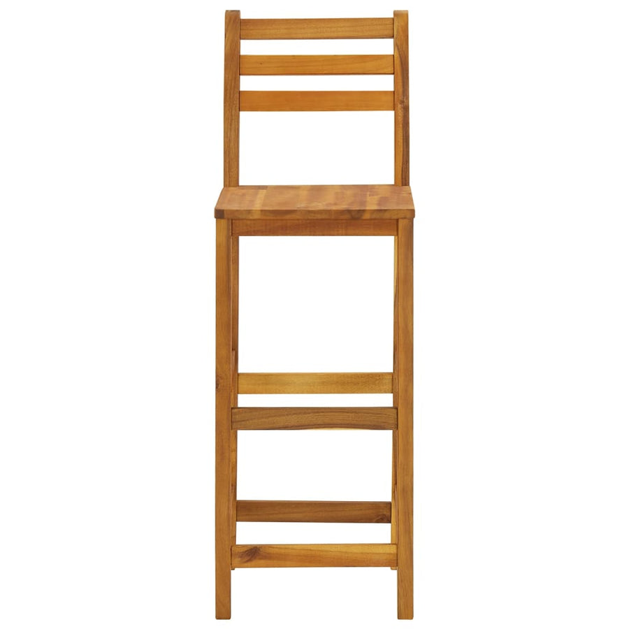 5-Delige Tuinbarset Massief Acaciahout Barstoelen met rugleuning