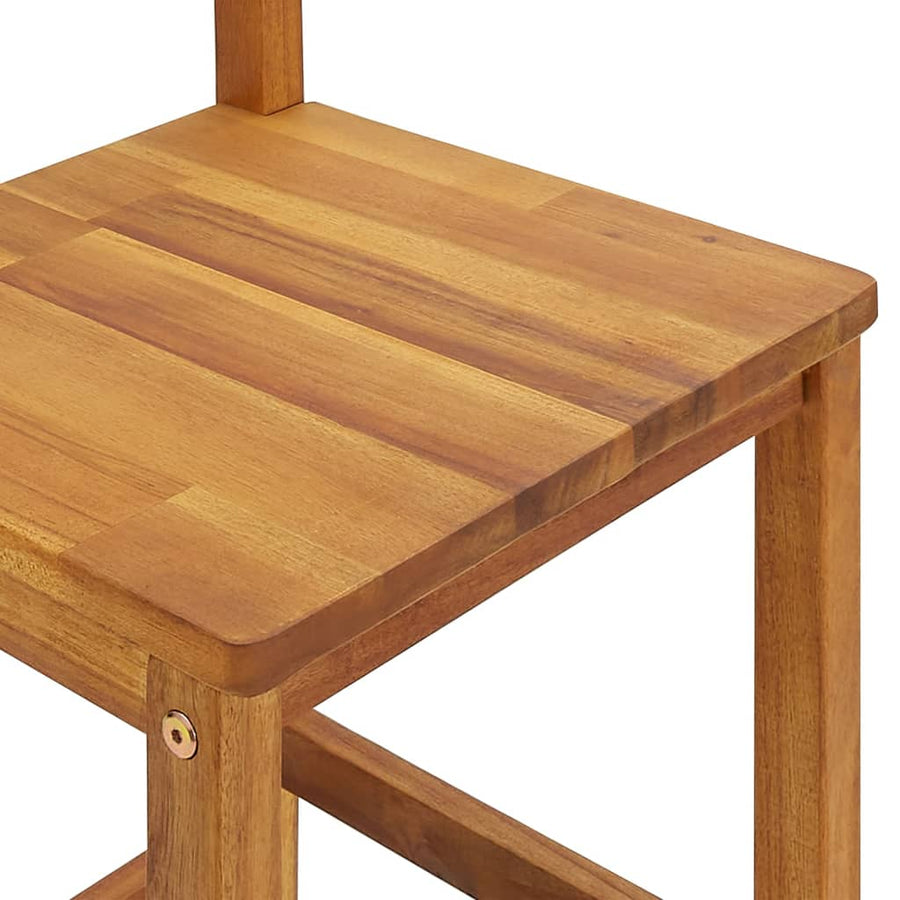 5-Delige Tuinbarset Massief Acaciahout Barstoelen met rugleuning