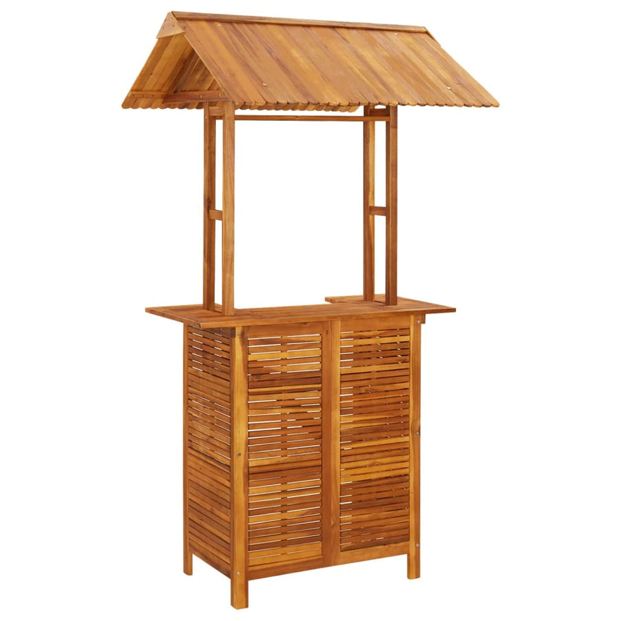 5-Delige Tuinbarset Massief Acaciahout Barstoelen met rugleuning