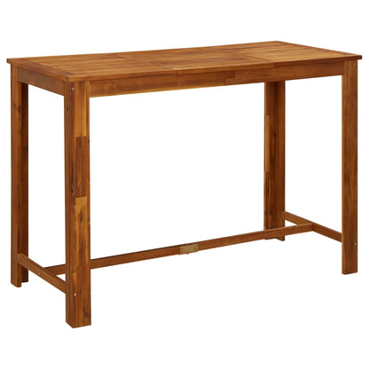 9-Delige Tuinbarset Massief Acaciahout 150 cm tafellengte Barstoelen met rugleuning