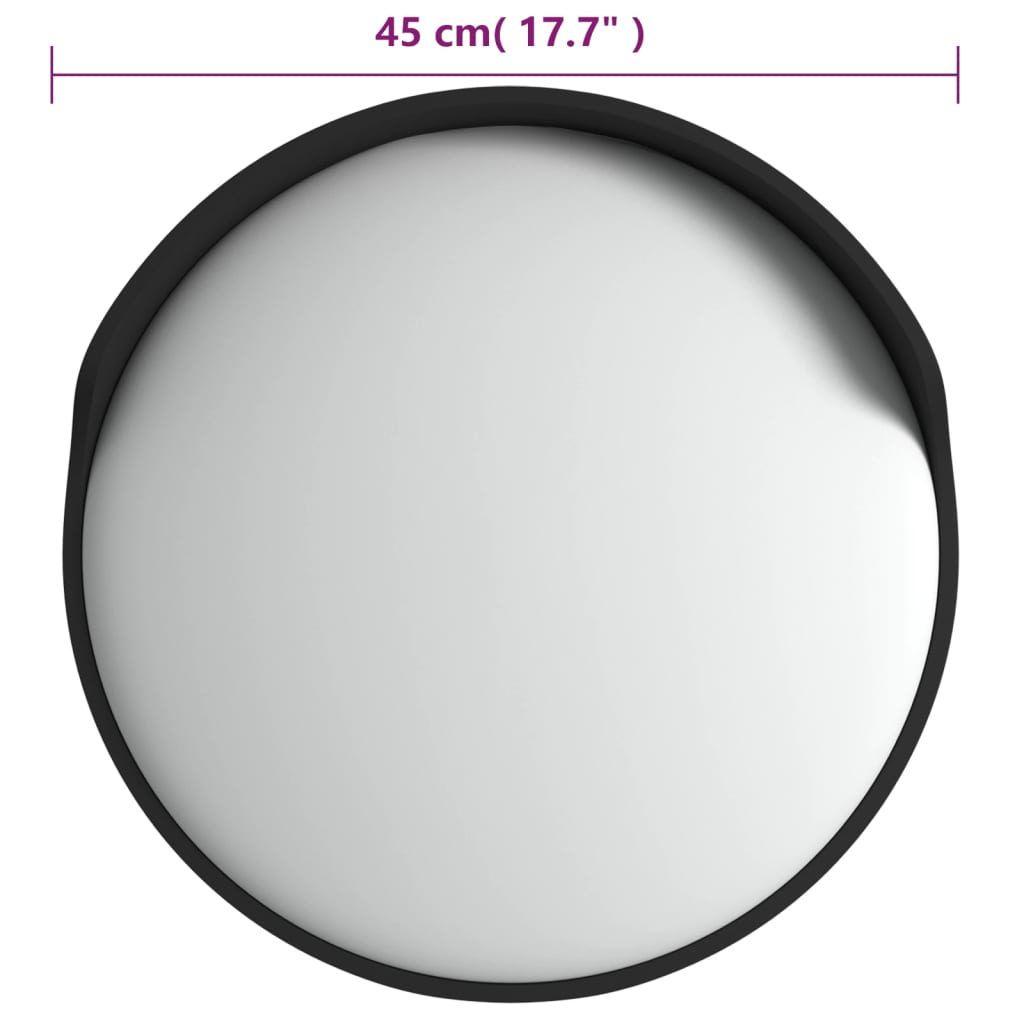 Verkeersspiegel Voor Buiten Convex Ø45 Cm Polycarbonaat Ø 45 cm Zwart