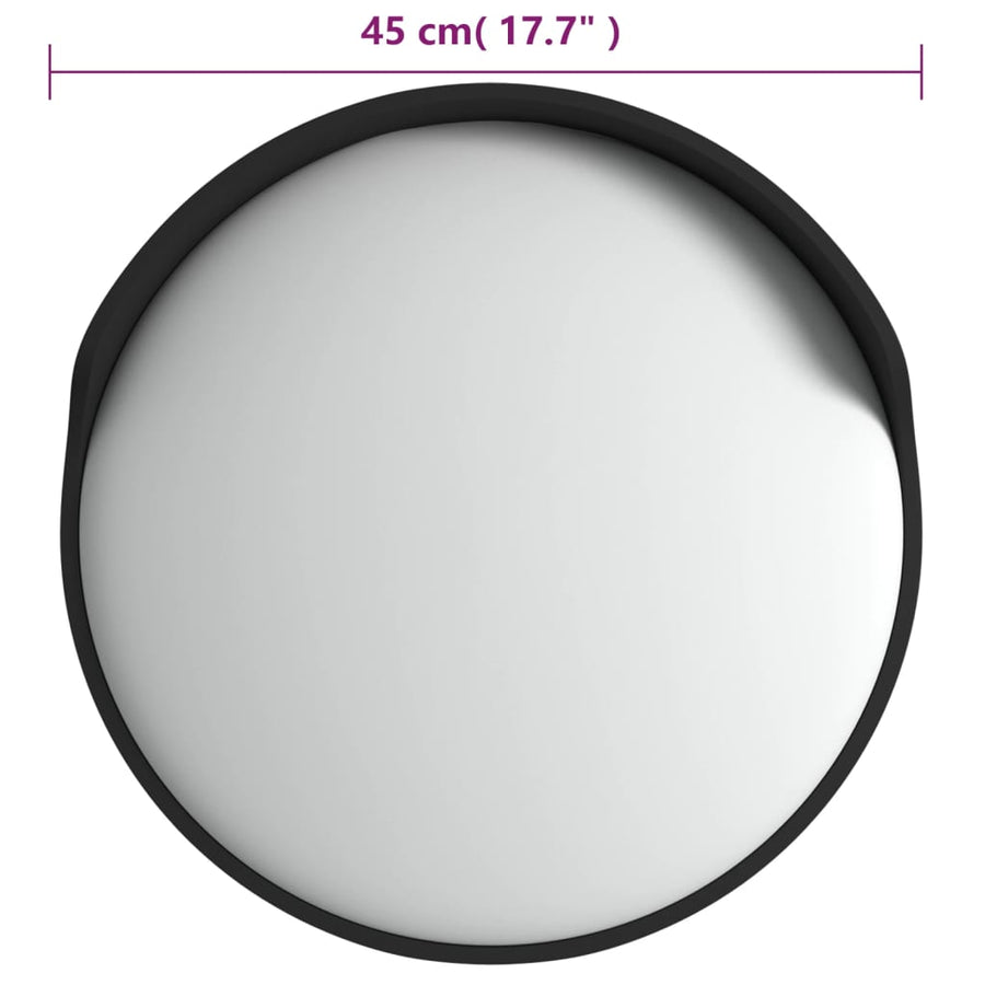 Verkeersspiegel Voor Buiten Convex Ø45 Cm Polycarbonaat Ø 45 cm Zwart