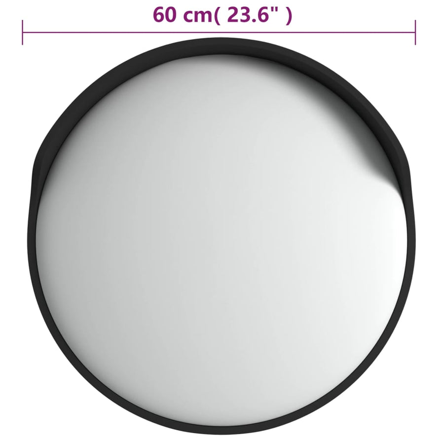 Verkeersspiegel Voor Buiten Convex Ø60 Cm Polycarbonaat Ø 60 cm Zwart