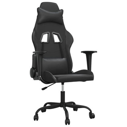 Massage gamestoel kunstleer zwart 1 Zwart