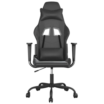 Massage gamestoel kunstleer zwart 1 Zwart