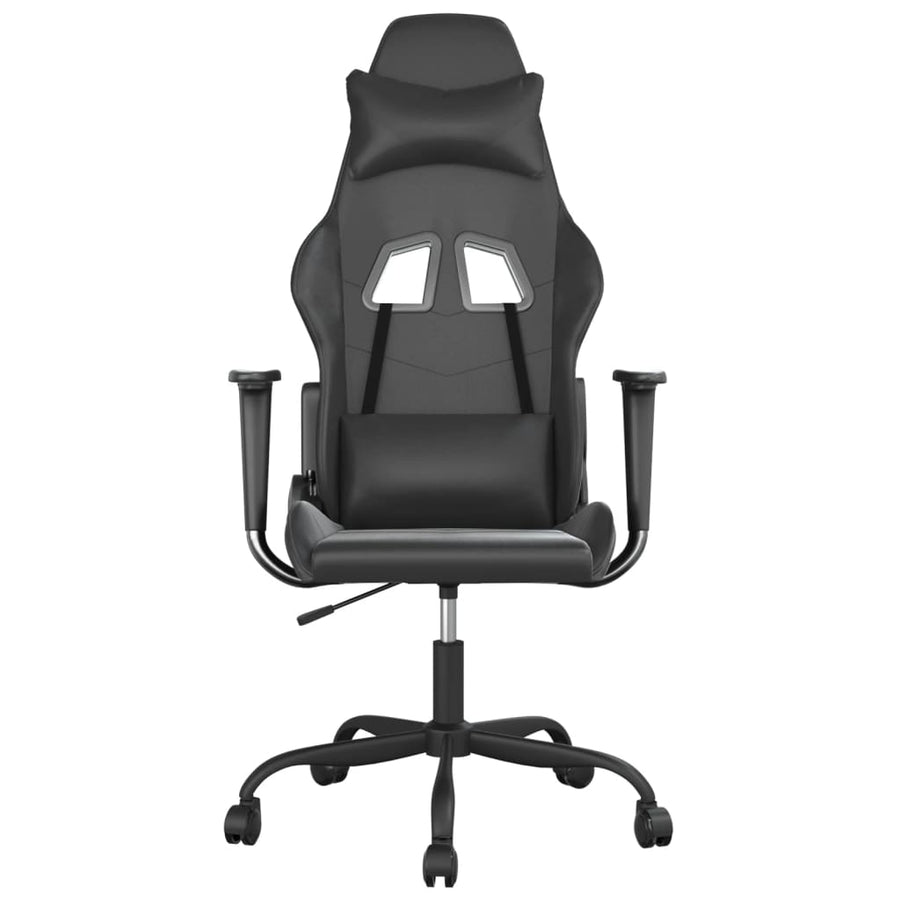 Massage gamestoel kunstleer zwart 1 Zwart