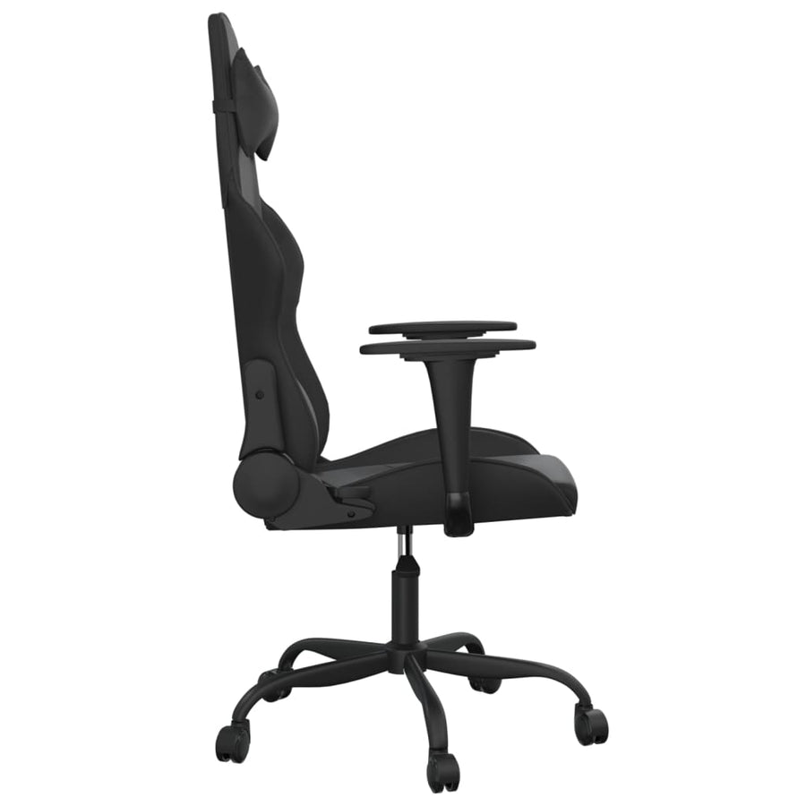 Massage gamestoel kunstleer zwart 1 Zwart