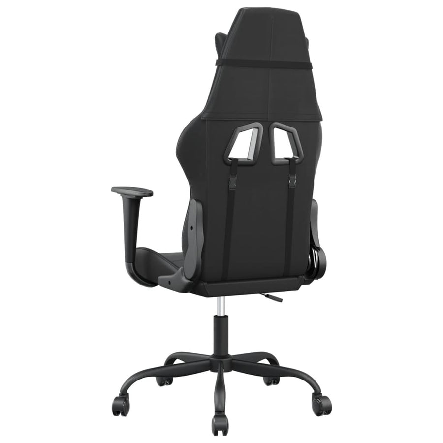 Massage gamestoel kunstleer zwart 1 Zwart