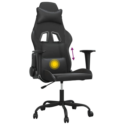 Massage gamestoel kunstleer zwart 1 Zwart