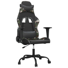 Massage gamestoel kunstleer zwart en camouflage 1 Zwart en camouflage