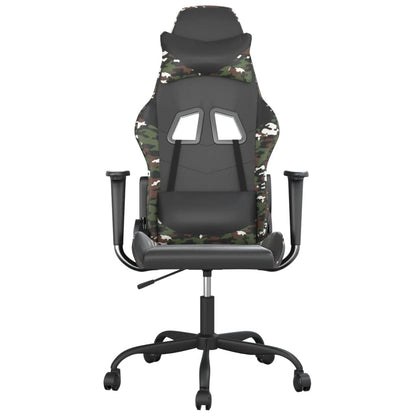 Massage gamestoel kunstleer zwart en camouflage 1 Zwart en camouflage