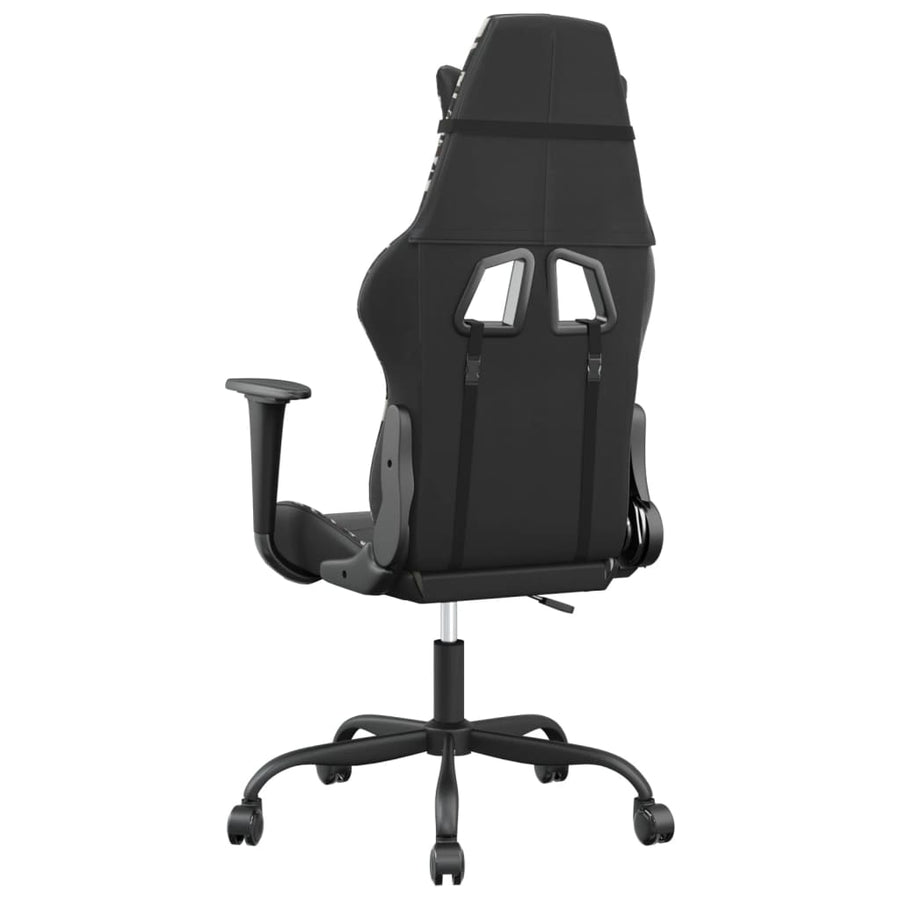Massage gamestoel kunstleer zwart en camouflage 1 Zwart en camouflage
