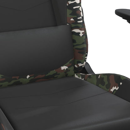 Massage gamestoel kunstleer zwart en camouflage 1 Zwart en camouflage