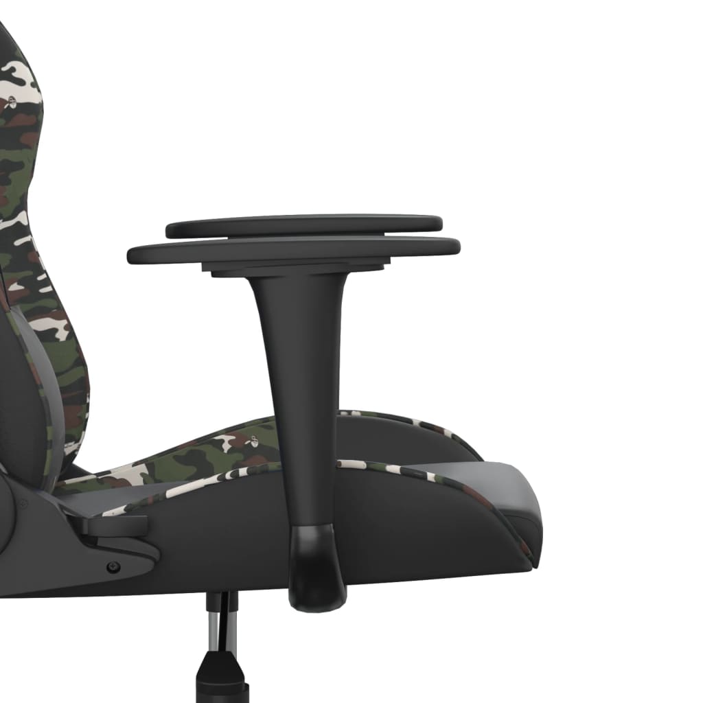 Massage gamestoel kunstleer zwart en camouflage 1 Zwart en camouflage