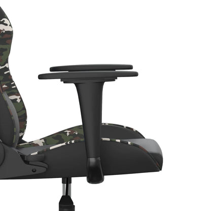 Massage gamestoel kunstleer zwart en camouflage 1 Zwart en camouflage