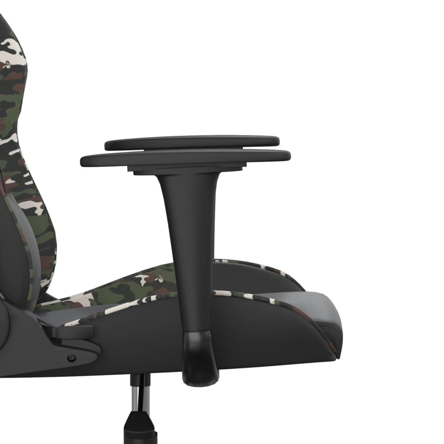 Massage gamestoel kunstleer zwart en camouflage 1 Zwart en camouflage