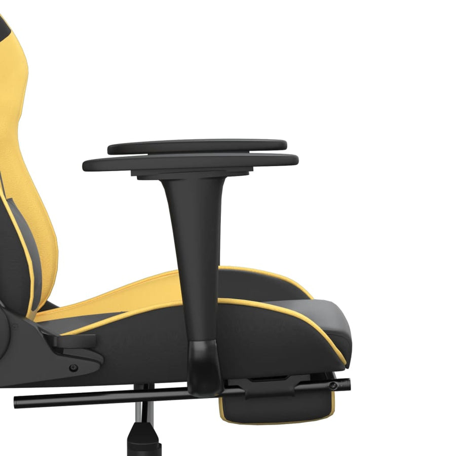 Massage Gamestoel Kunstleer /Kleurig Zwart en goud