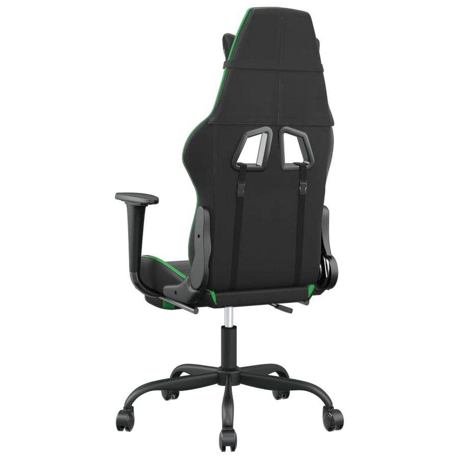Massage Gamestoel Kunstleer Zwart en groen