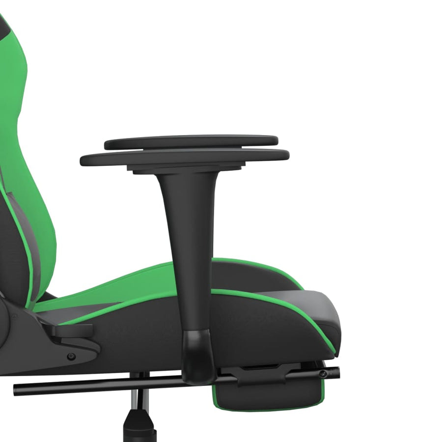 Massage Gamestoel Kunstleer Zwart en groen