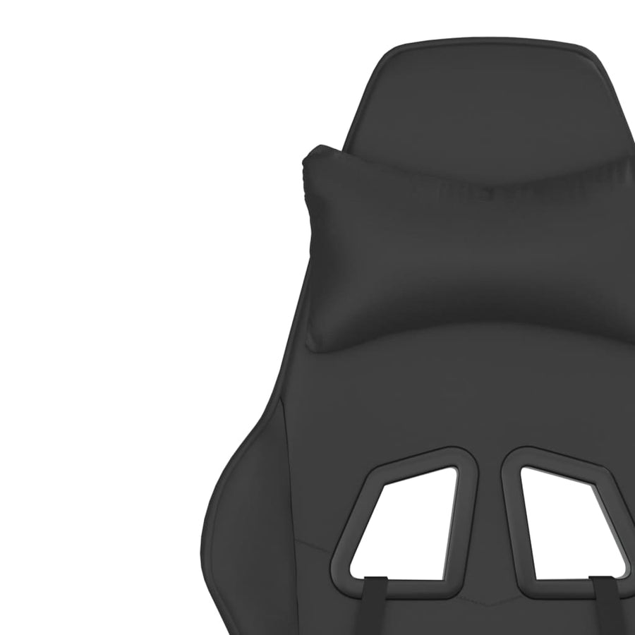 Massage Gamestoel Kunstleer Zwart Met voetensteun